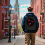 Astronaut Style Smart LED Backpack Custom Text/Image APP Controlled LED Display Backpack