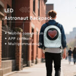 Astronaut Style Smart LED Backpack Custom Text/Image APP Controlled LED Display Backpack
