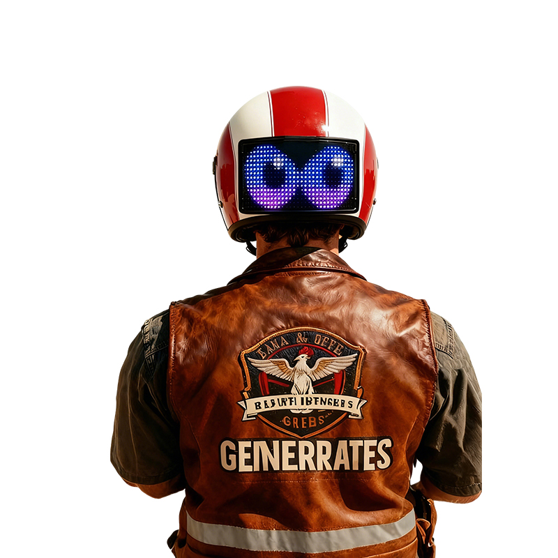 Wireless Motorcycle Helmet LED Safety Light APP...