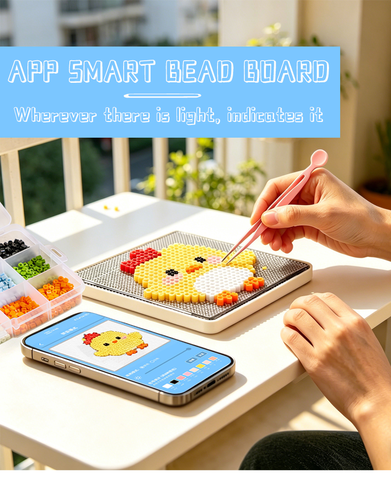 64*64 App Smart Fuse Beads Bulk Wholesale Perler Ironing Beads Customizable Smart Led Perler Beads Board（images 2）