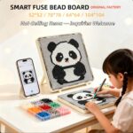 104*104 Smart LED Light up Perler Beads Board Fuse Beads Activity Kit with Light Guide for Kids DIY Art Craft Educational Toy