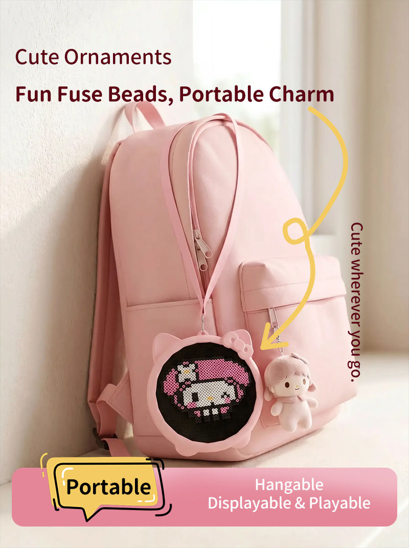Cute 32 Pegs Smart Fuse Bead Board Portable LED Light Board APP Pattern Maker for Children DIY Handmade Toy Wholesale（images 7）